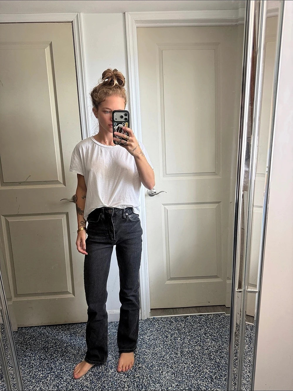 Agolde Women's Straight Leg Jeans in Black Like New